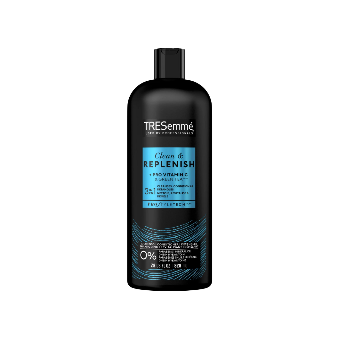 TRESemme SHAMPOO 3-IN-1 CLEAN & REPLENISH BOTTLE 28 OZ